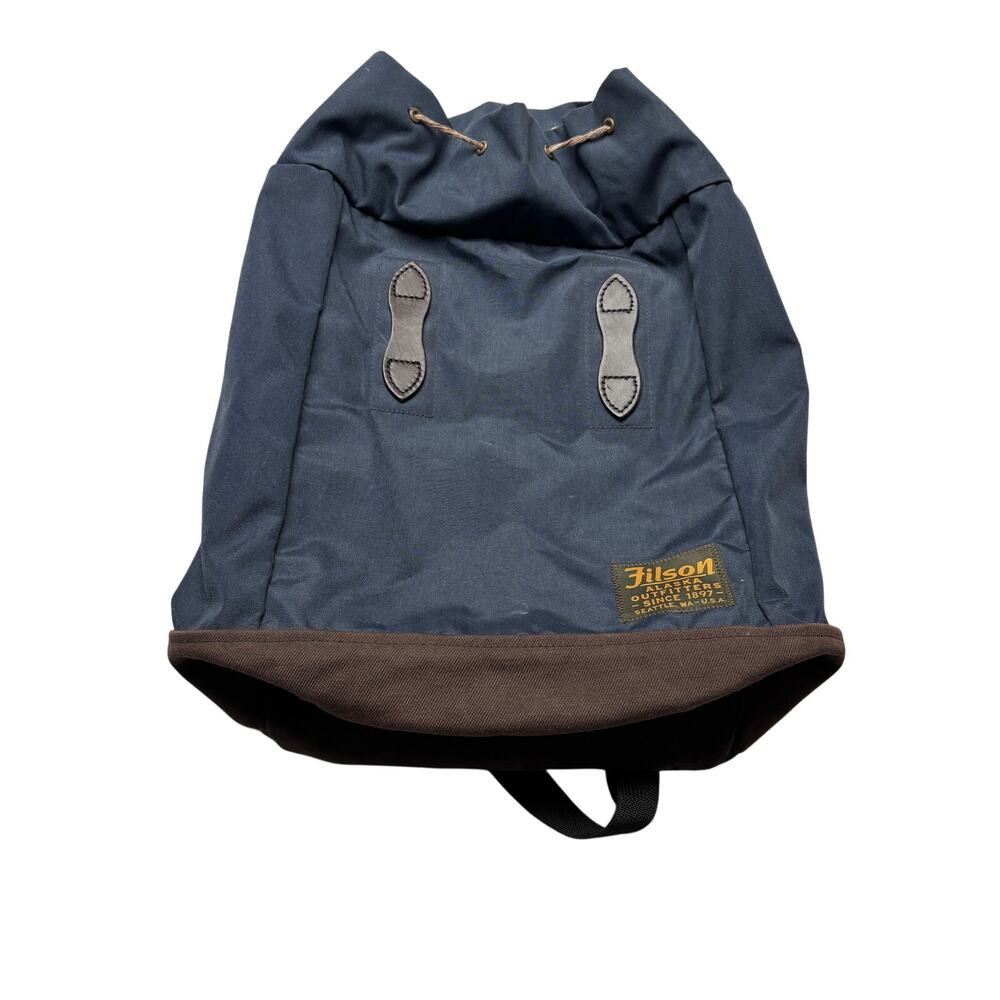 Filson Daypack Drawstring Backpack Navy Rugged Hiker Camping Bag Gorpcore